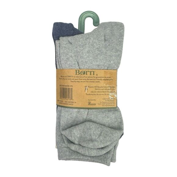 Born Ladies Crew Socks - Shoe Size 4-10 / Sock Size 9-11 - Picture 3 of 4